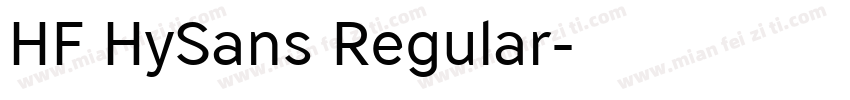 HF HySans Regular字体转换